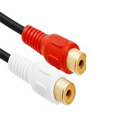 Câble audio haute fidélité plaqué or 3,5 mm mâle vers double RCA, cordon répartiteur un vers deux pour équipement audio
