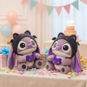 Peluche <span class=keywords><strong>Lilo</strong></span> & <span class=keywords><strong>Stitch</strong></span> Purple Devil <span class=keywords><strong>Stitch</strong></span> in peluche corto, imbottito in cotone PP, regalo unisex per ragazzi - Product Image 4