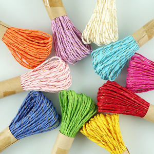 Vente chaude Haute Résistance Du Fil De Papier Torsadé Papier Raphia Cordes 2 Brins Cordon De Papier pour Crochet - Product Image 3