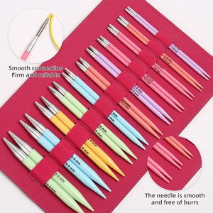 JP 11 paires <span class=keywords><strong>d</strong></span>'<span class=keywords><strong>aiguilles</strong></span> à tricoter rondes de plusieurs tailles <span class=keywords><strong>interchangeables</strong></span> ensemble <span class=keywords><strong>d</strong></span>'<span class=keywords><strong>aiguilles</strong></span> à tricoter <span class=keywords><strong>circulaires</strong></span> colorées - Product Image 2