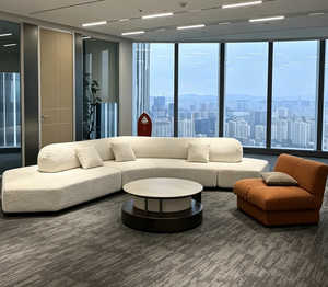 <span class=keywords><strong>Canapé</strong></span> <span class=keywords><strong>modulable</strong></span> en velours chenille Xibei Furniture Original Glacier, style italien minimaliste, grand format pour villa et appartement, ensemble en forme d'arc - Product Image 1