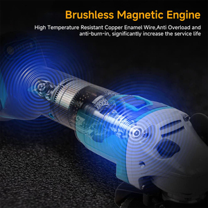 Podofo 125mm M14 Meuleuse d'angle électrique sans balais 10000 tr/min au lithium, outil électrique portable avec interrupteur à gâchette pour bricolage, machine de découpe ODM - Product Image 2
