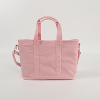 Sac fourre-tout en velours côtelé avec bandoulière réglable M L, poignée en matière souple, fermeture éclair, idéal pour l'hiver et l'automne, unisexe, sac de shopping, sac à main et pochette