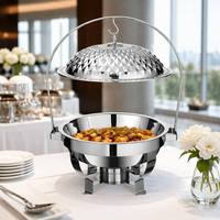 Réchaud commercial en acier inoxydable à motif diamant, chauffe-plat à alcool pour hôtels et restaurants