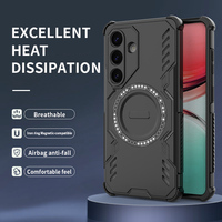 Coque de téléphone antichoc en PC et TPU de haute qualité pour Samsung A55 A56 A36 A16 A26 A06 S25 S26 Ultra, avec protection magnétique arrière