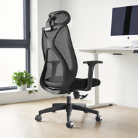 Chaise de bureau ergonomique pivotante en maille, nouveau design moderne et confortable, avec appui-tête réglable, certifiée BIFMA, vente en gros