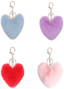 Porte-clés en forme de cœur, pompon, pompon, boule, pompon, en peluche, offre spéciale - Product Image 2