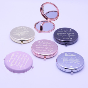 Tùy Chỉnh Chất Lượng Tốt Quà Tặng Khắc Logo Nhỏ Gọn Gương <span class=keywords><strong>Mini</strong></span> Vòng Túi Trang Điểm Gương Túi Xách Nhỏ Xách Tay Gương - Product Image 1