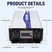 Convertisseur de tension à onde sinusoïdale pure 2026 8000W pour énergie solaire, DC12V 24V 48V 60V 70V vers AC110V 220V, pour maison, camping-car, hors réseau