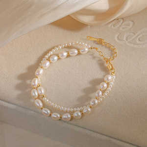 Bracelet WENCHI de style baroque en perles d'eau douce naturelles, multicouche, 400g - Product Image 3