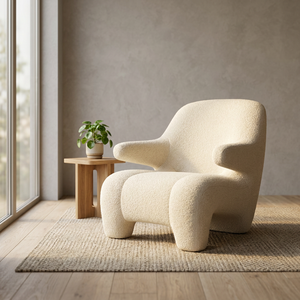 Sillón de Ocio Moderno de Tela, Estilo Contemporáneo, Tapizado Suave, Mueble de Sala de Estar con Respaldo Sólido - Product Image 4