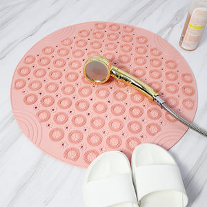 הטוב ביותר ידידותי לסביבה pvc אנטי להחליק עיסוי אמבט דלת מחצלת עגול עם גודל מותאם אישית עבור רצפת חדר רחצה - Product Image 2