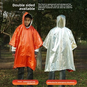 <span class=keywords><strong>Impermeable</strong></span> de Emergencia para Exteriores, Portátil, para Camping, Senderismo, Montañismo, Antihipotermia, <span class=keywords><strong>Manta</strong></span> Térmica <span class=keywords><strong>Impermeable</strong></span> - Product Image 4