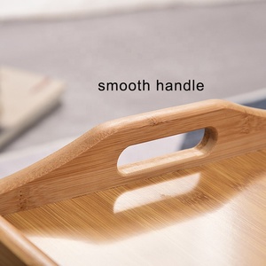 <span class=keywords><strong>Table</strong></span> de petit-déjeuner <span class=keywords><strong>en</strong></span> bambou, <span class=keywords><strong>plateau</strong></span> de service pour ordinateur portable, avec pieds pliables - Product Image 4