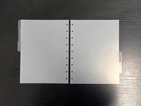 Divisor de PP de plástico esmerilado ecológico 4x6 5x7 6x8 tamaño con orificio de 9 discos y producto de archivo de 6 pestañas laterales