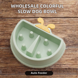 Manufacturer Wholesale Automatic Pet <strong>Dog</strong> <strong>Bowl</strong> Slow Feeder Multi-Colors Design Made of <strong>Plastic</strong> - Product Image 2