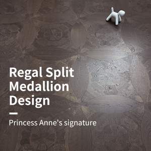 <span class=keywords><strong>Parquet</strong></span> moderne européen Princess Anne, marron foncé, médaillon divisé, placage de chêne, écologique, système de clic, qualité AB, villa, chambre à coucher - Product Image 3