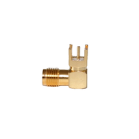 Connecteur SMA-KWE fourni en usine Quatre pattes PCB Mount Bent SMA Female Connector Longueur 14.5mm