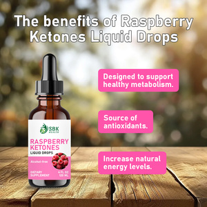 Gouttes liquides de cétone de framboise sans alcool, glycérine végétale, sans sucre, brûleur de graisse naturel, liquide oral de cétone de framboise - Product Image 2