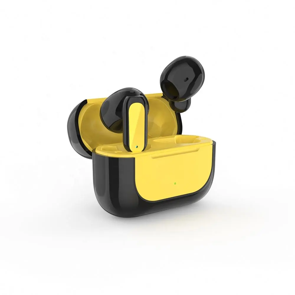 2024 עיצוב חדש מיני אוזניות אלחוטיות e60 tws סטריאו קריקטורה קטן אדם צהוב