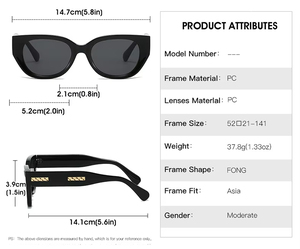 Gafas de Sol Rectangulares Pequeñas Estilo Ojo de Gato 2025, Venta al Por Mayor, Logotipo Personalizado, Gafas de Sol Vintage de Diseño de Lujo para Mujer y Hombre - Product Image 5