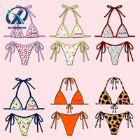 Produsen Bikini Cetak Digital, Bikini Set Wanita Custom dengan Desain Logo, Pakaian Renang Berkualitas Tinggi