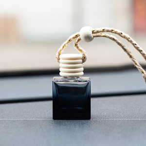 Botellas de perfume de vidrio de fábrica, colgante de botella difusora de coche, cubo colgante, forma cuadrada para ambientador de coche - Product Image 6