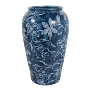 Vaso Alto in Terracotta con Design Floreale per Arredamento Soggiorno, Elemento Decorativo Moderno da Tavolo - Product Image 3