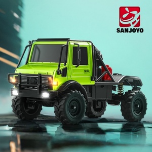 Voiture télécommandée RC Unimog U4000 1/18 à quatre roues motrices tout-terrain en métal, modèle en alliage, jouet, véhicule d'escalade, cadeau - Product Image 5
