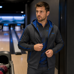 Ensemble de survêtement personnalisé pour le bowling : Sweat à capuche, veste, ensemble d'équipe, uniforme de ligue, performance, logo personnalisé, OEM, usine de polos - Product Image 2