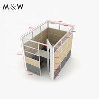 M & W Mobilier de salle moderne à séparation Bureau simple Poste de travail modulaire Cloison privée Cabine de bureau