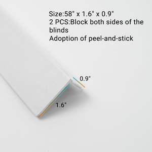 Venta al por mayor 100% Blackout PVC Light Blocker Blackout Side Tracks Side Strips para persianas y persianas - Product Image 3