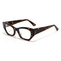 Gafas Ópticas de Acetato con Montura Gruesa Irregular Estilo Ojo de Gato, Modernas y Elegantes para Uso Diario, Unisex