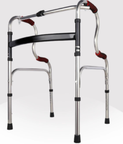 Chine Vente en gros Aide à la mobilité Déambulateur à 4 roues en alliage d'aluminium léger avec siège pour personnes âgées - Product Image 2