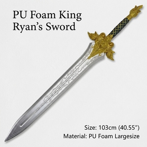 Épée de la <span class=keywords><strong>Garde</strong></span> Royale <span class=keywords><strong>du</strong></span> <span class=keywords><strong>Roi</strong></span> <span class=keywords><strong>Lion</strong></span> WOW en gros, en PU souple bleu et or, jouet d'imitation pour enfants, épée de cosplay - Product Image 1