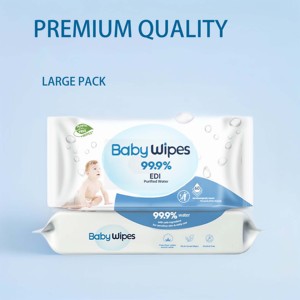 Toallita húmeda desechable ecológica para bebés-Hecha con fibra de bambú, <span class=keywords><strong>agua</strong></span> pura y suave para pieles sensibles-80 piezas por paquete - Product Image 4