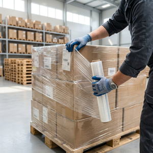 Hand Stretch Film Self-Adhesive Hand <b>Wrap</b> <b>for</b> <b>Pallet</b> Packaging High Tensile Strength Anti-Puncture Hand Use <b>Wrap</b> - Product Image 1