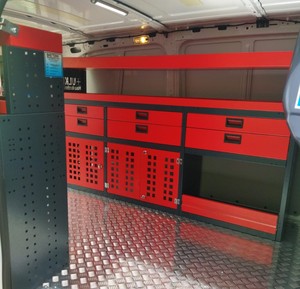 Detay Detay Dt-120-04 Bibo Detay Oem Modern Modular Metal Van <b>Racking</b> Shelving Cabinet System 10 Drawers Removable Shelves - Product Image 4