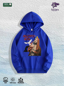 Almacén Local en EE. UU.: Sudadera con Capucha 100% Algodón con Gráfico Religioso de 'SAINTS SIN', <span class=keywords><strong>7</strong></span> Colores - Product Image 6