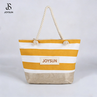 Sac fourre-tout en toile de grande taille personnalisé de haute qualité JOYSUN, sac de shopping tendance pour l'extérieur, en coton naturel, réutilisable et pliable, idéal pour un cadeau