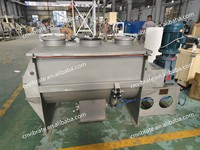 Mélangeur à ruban industriel VBJX en acier inoxydable à grande vitesse pour poudres sèches, céréales et farine, avec distributeur