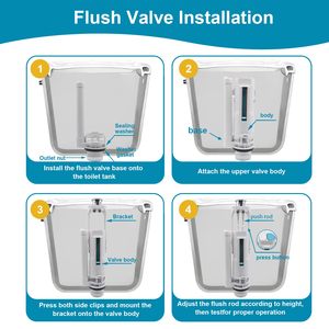 Kit de remplacement de valve de chasse d'eau pour réservoir de toilettes, 2 pouces, pièce de réparation de siphon à double chasse, compatible avec les réservoirs séparés Geberit - Product Image 4