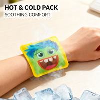 Sac de gel réutilisable personnalisé en forme de dessin animé, compresse chaude/froide, sac de refroidissement, coussin chauffant micro-ondable, soulagement de la douleur, 10x10cm, 70g