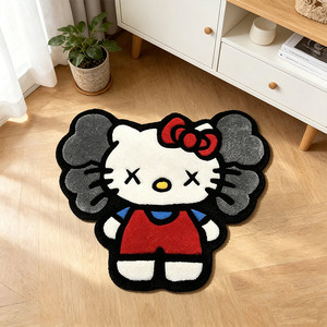 Wholesale Hand Tufted <strong>Rug</strong> Kawaii Anime Character Shaped Carpet Thick Irregular Custom Tufted <strong>Hello</strong> <strong>Kitty</strong> Area <strong>Rug</strong> - Product Image 1