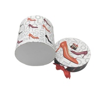 Cosméticos impresos personalizados Embalaje de cartón blanco Cilindro Forma de tubo Caja de papel de embalaje de regalo de lujo con cinta para boda