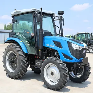 Tractor de granja con tracción de 4 ruedas, nuevo diseño de color azul Miami, 80HP, 90HP, 100HP, para agricultura