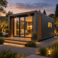 Maison conteneur pliable en gros, élégante, compacte, préfabriquée, détachable, pour jardin, design ferme, panneau sandwich en acier insonorisé
