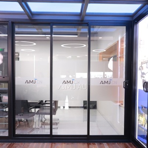 أبواب زجاجية منزلقة بتصميم بسيط من AMJ NFRC، أبواب ألمنيوم خارجية للمنازل والشرفات، أبواب منزلقة جميلة للشرفات - Product Image 2