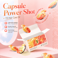 Huile capillaire portable bio végane en capsule, formule aqueuse non collante, sérum capillaire à usage unique pour voyage, répare les cheveux crépus et secs, effet soyeux