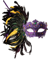 Masque de plumes de carnaval de Mardi Gras